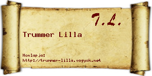 Trummer Lilla névjegykártya